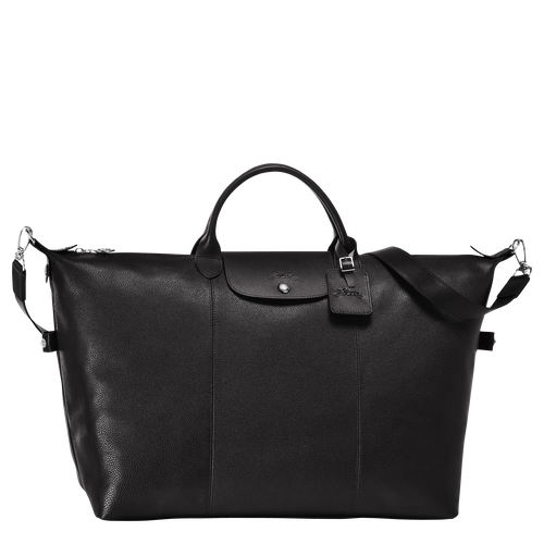 Black Men's Longchamp Le Foulonné XL Leather Travel Bags | 4823076-GO