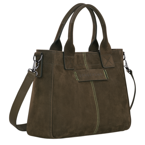 Green Women's Longchamp 3D S Leather Top-handle Bags | 7465102-WQ