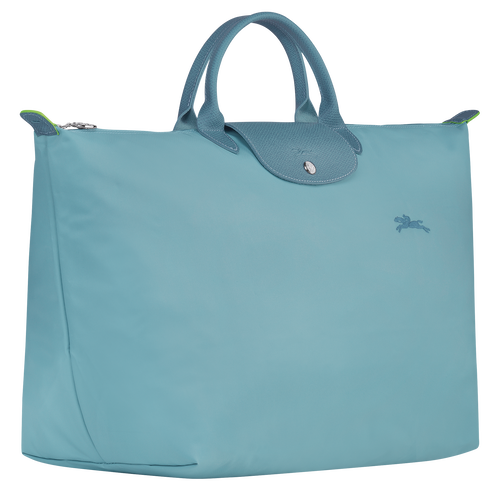 Blue Women's Longchamp Le Pliage Green L Canvas, Recycled canvas Travel Bags | 1629384-RV