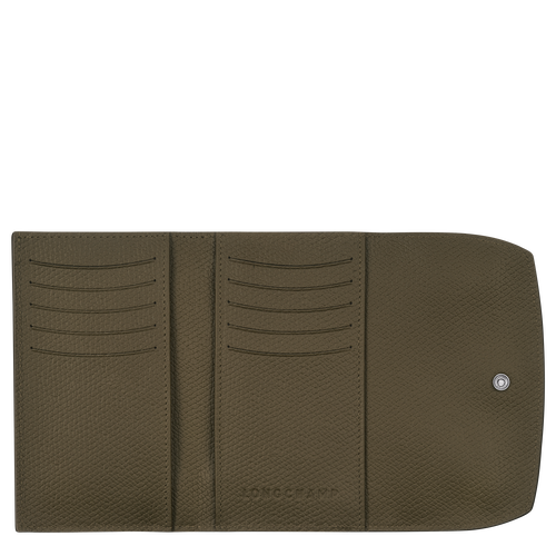 Green Women's Longchamp Roseau Leather Wallets | 8237964-GU - Exclusive Outlet Sale