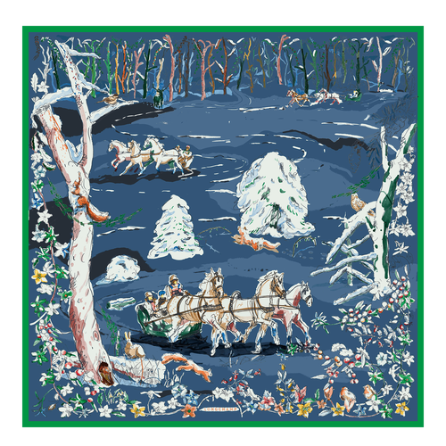 Blue Women's Longchamp Fall-Winter 2022 Collection Silk Silk Scarves | 2569713-RK