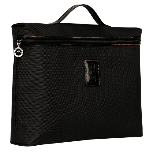 Black Men's Longchamp Boxford S Canvas Briefcase | 4987530-MG