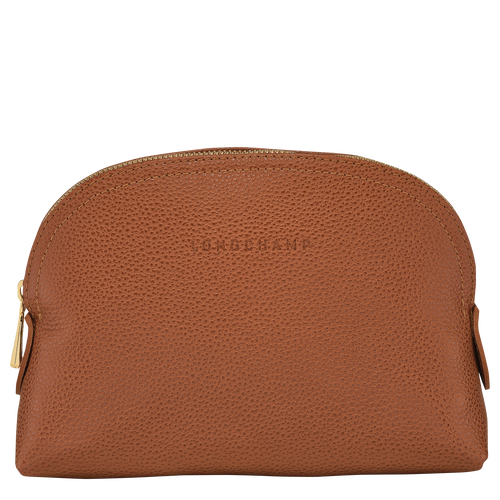 Brown Women's Longchamp Le Foulonné Leather Pouches | 7209168-EL