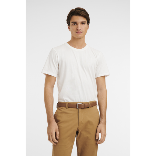 Brown Men's Longchamp Le Foulonné Leather Belts | 3657012-CY