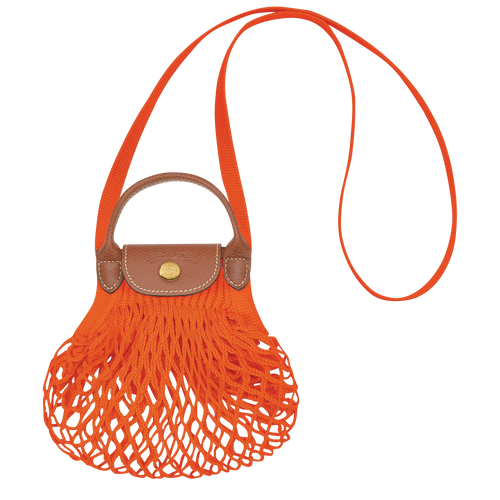 Orange Women's Longchamp Le Pliage Filet XS Canvas Pouches | 1375942-BT