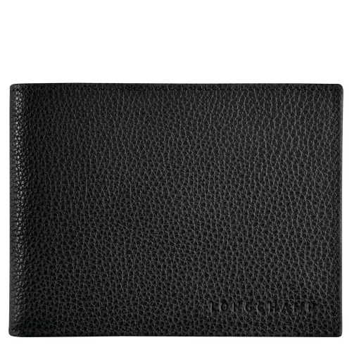 Black Women's Longchamp Le Foulonné Leather Wallets | 7013896-ZQ - Exclusive Outlet Sale