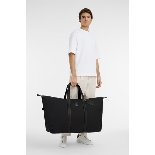 Black Men's Longchamp Boxford Canvas Travel Bags | 5463809-VT