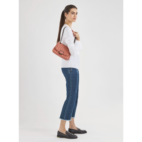 Grey Women's Longchamp Brioche S Leather Crossbody Bags | 0231458-PJ