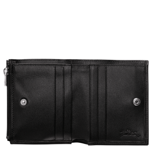 Black Men's Longchamp Baxi Leather Wallets | 5746180-CW