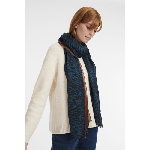 Sale on Blue Men's Longchamp Fall-Winter 2022 Collection Other Stoles | 2938651-HA - Shop Now