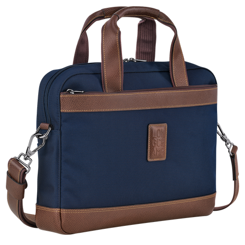 Blue Men's Longchamp Boxford S Canvas Briefcase | 7980645-SL