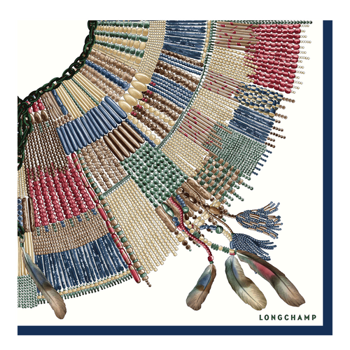 Blue Women's Longchamp Fall-Winter 2022 Collection Silk Silk Scarves | 2573609-XK
