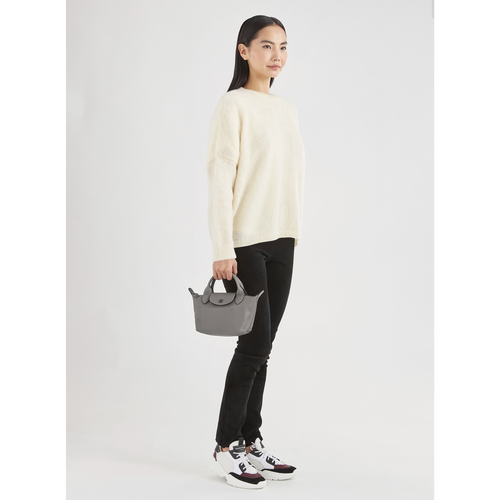 Grey Women's Longchamp Le Pliage Cuir XS Leather Top-handle Bags | 6417029-RS