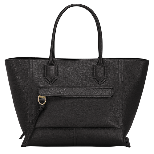 Black Women's Longchamp Mailbox L Leather Top-handle Bags | 0237586-YA