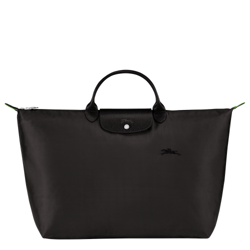 Black Women's Longchamp Le Pliage Green L Canvas, Recycled canvas Travel Bags | 6219470-RH