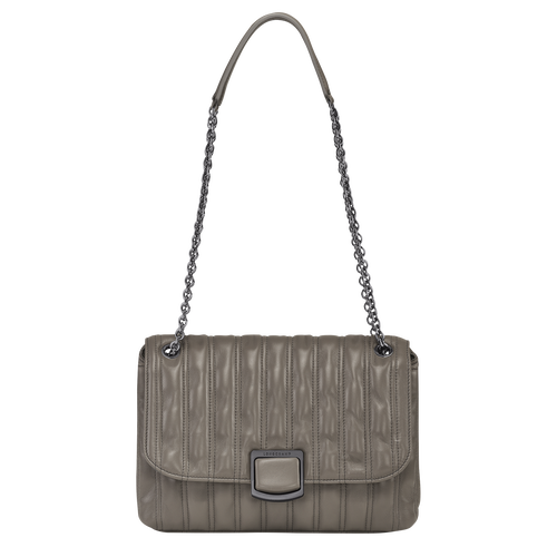 Grey Women's Longchamp Brioche M Leather Crossbody Bags | 1437698-KB