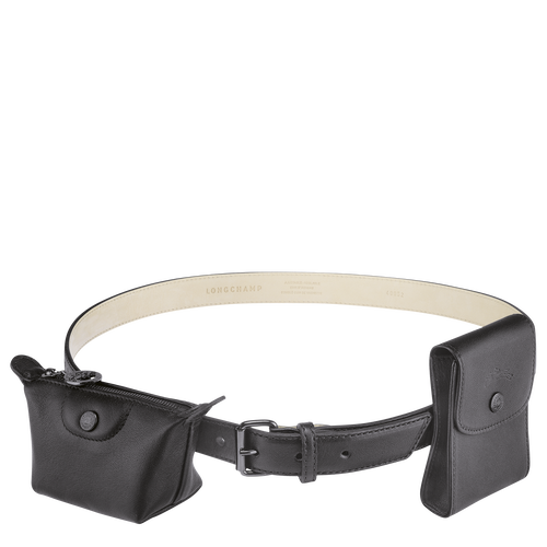 Black Women's Longchamp Le Pliage Cuir Leather Belts | 1403975-BD