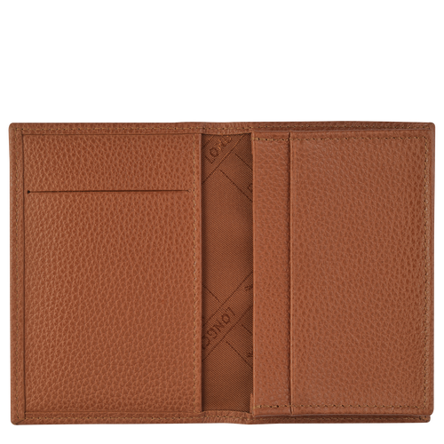 Brown Women's Longchamp Le Foulonné Leather Cardholders | 0476152-DZ