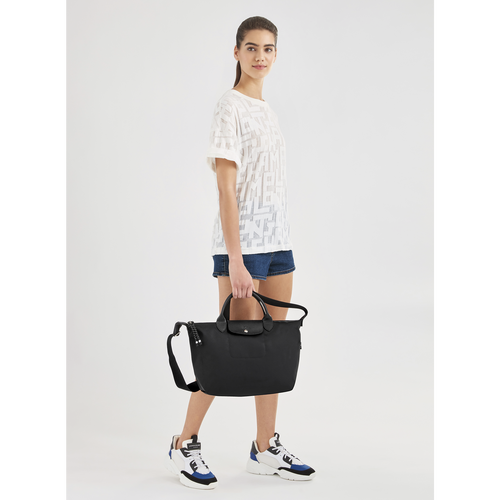 Black Men's Longchamp Le Pliage Energy M Canvas, Recycled canvas Handbag | 1548962-RN