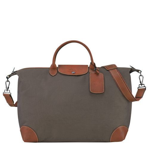 Brown Women's Longchamp Boxford L Canvas Travel Bags | 8620957-VE
