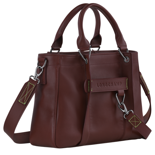 Red Women's Longchamp 3D S Leather Top-handle Bags | 8279435-IA