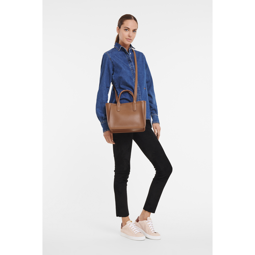 Brown Women's Longchamp Le Foulonné Leather Top-handle Bags | 4568012-LM