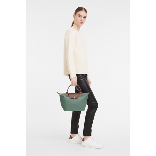 Green Women's Longchamp Le Pliage Original S Canvas, Recycled canvas Top-handle Bags | 9237854-UK