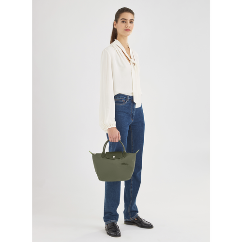 Green Women's Longchamp Le Pliage Green S Canvas, Recycled canvas Top-handle Bags | 3241570-GH
