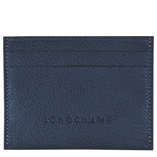 Blue Women's Longchamp Le Foulonné Leather Cardholders | 8103495-TW