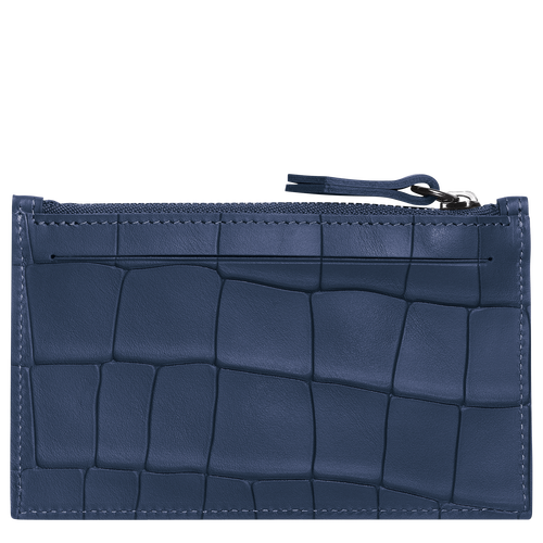 Blue Men's Longchamp Croco Block Leather Coin Purses | 3890647-CW