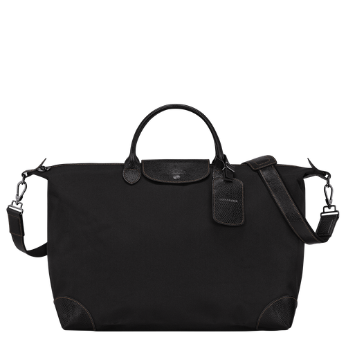 Black Men's Longchamp Boxford L Canvas Travel Bags | 7185204-CR