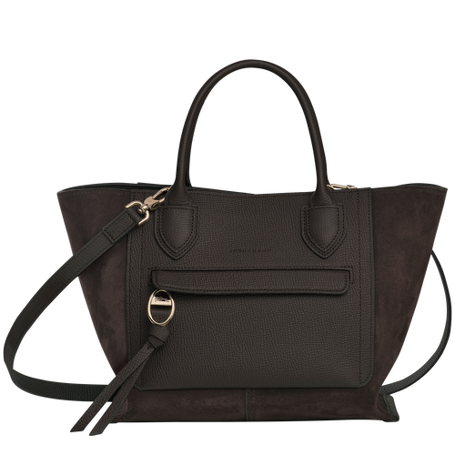 Brown Women's Longchamp Mailbox M Leather Top-handle Bags | 8957163-ZK