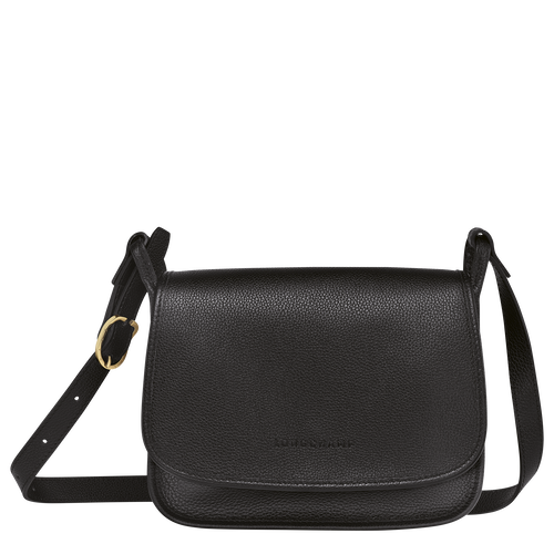 Black Women's Longchamp Le Foulonné M Leather Crossbody Bags | 6142853-KP
