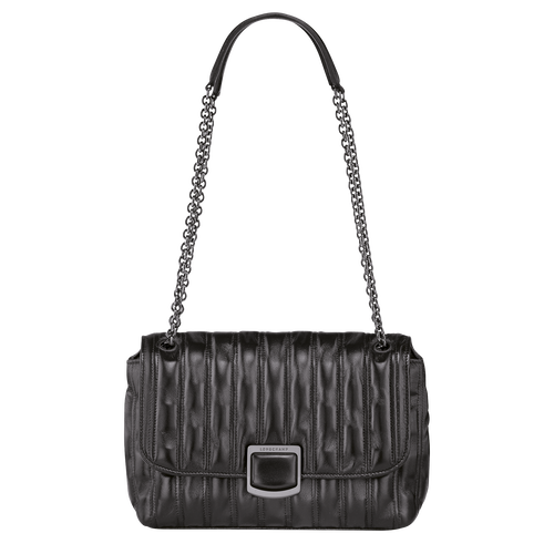 Black Women's Longchamp Brioche M Leather Crossbody Bags | 7546089-CX