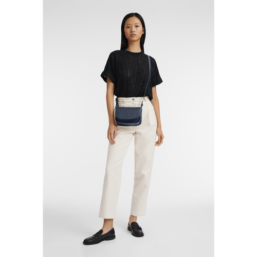 Blue Women's Longchamp Le Foulonné S Leather Crossbody Bags | 8146035-NC