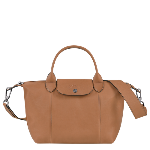 Beige Women's Longchamp Le Pliage Cuir S Leather Top-handle Bags | 4923076-HB
