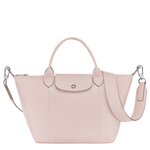 Pink Women's Longchamp Le Pliage Cuir S Leather Top-handle Bags | 1936528-ZT