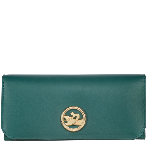 Green Women's Longchamp Long continental Box-Trot Leather Wallets | 3702861-YJ - Exclusive Outlet Sale