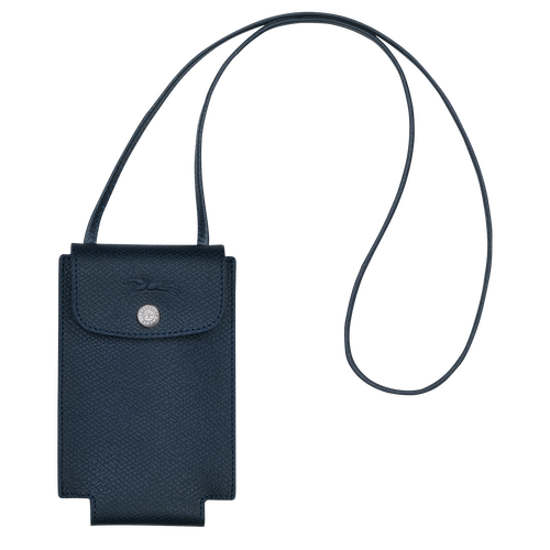 Blue Women's Longchamp Le Pliage Green Leather Phone Case | 5102936-WA
