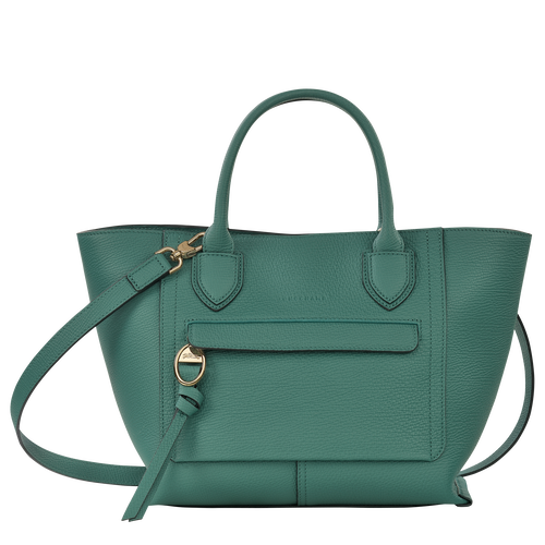 Green Women's Longchamp Mailbox M Leather Top-handle Bags | 9361570-LY