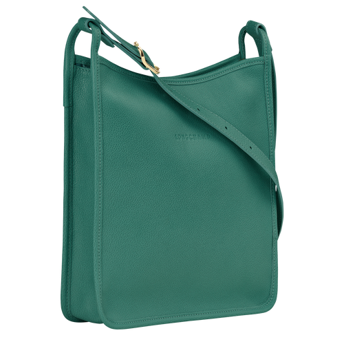 Green Women's Longchamp Le Foulonné L Leather Crossbody Bags | 8650741-NY