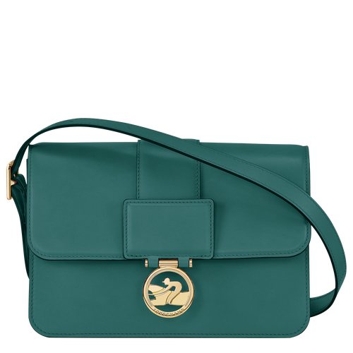 Green Women's Longchamp Box-Trot M Leather Crossbody Bags | 0625789-CN