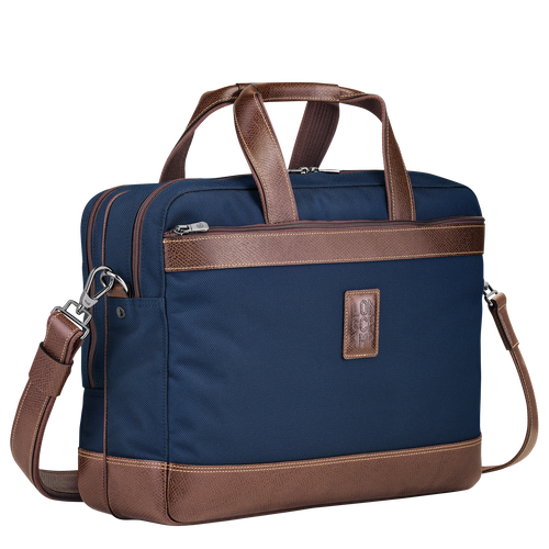 Blue Men's Longchamp Boxford L Canvas Briefcase | 3546892-YB
