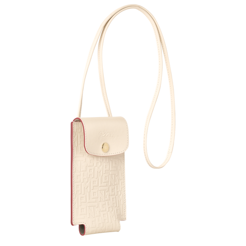 Beige Women's Longchamp Le Pliage Cuir LGP Leather Phone Case | 8605923-AH