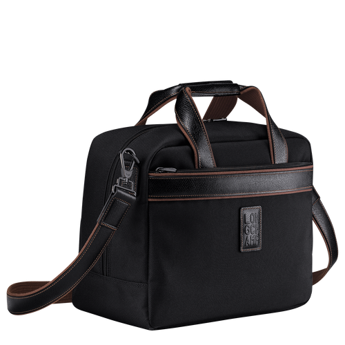 Black Men's Longchamp Boxford Canvas Travel Bags | 0932746-EH