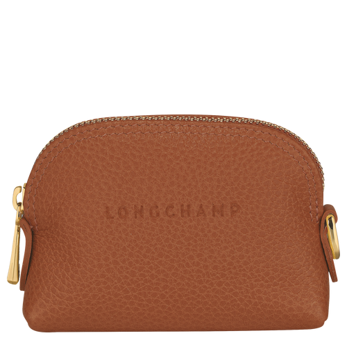 Brown Women's Longchamp Le Foulonné Leather Coin Purses | 4513986-AE