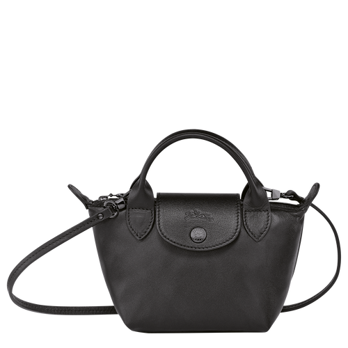 Black Women's Longchamp Le Pliage Cuir Leather Crossbody Bags | 0246917-WZ