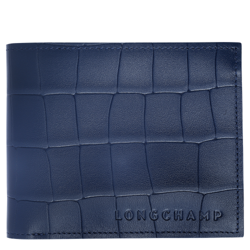 Blue Women's Longchamp Croco Block Leather Wallets | 1673409-MT - Exclusive Outlet Sale