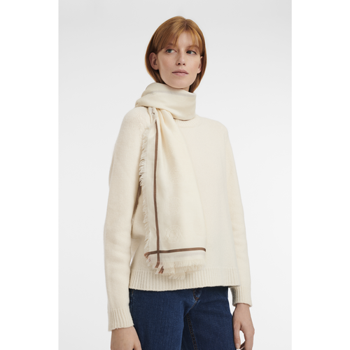 Beige Women's Longchamp Fall-Winter 2022 Collection Cotton Stoles | 8465910-NI