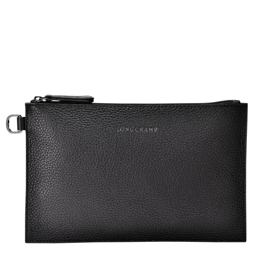 Black Women's Longchamp Roseau Essential Leather Pouches | 8419305-BV